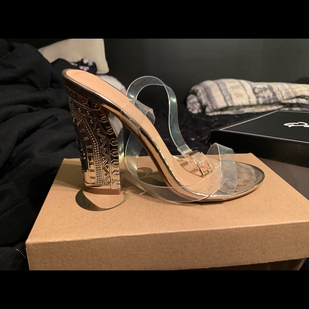 Clear Strappy Heels